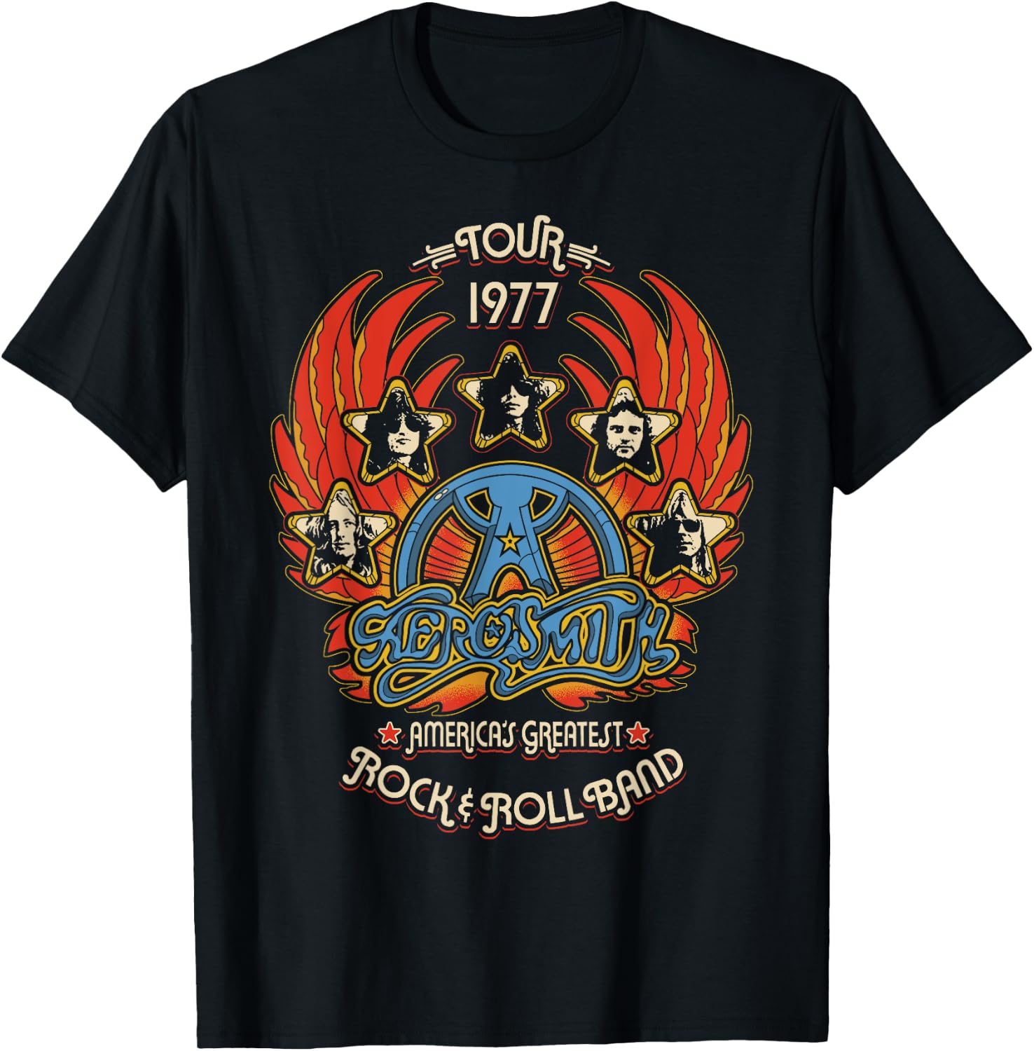 Aerosmith - Rock n Roll Band T-Shirt - T-Shirt | Black