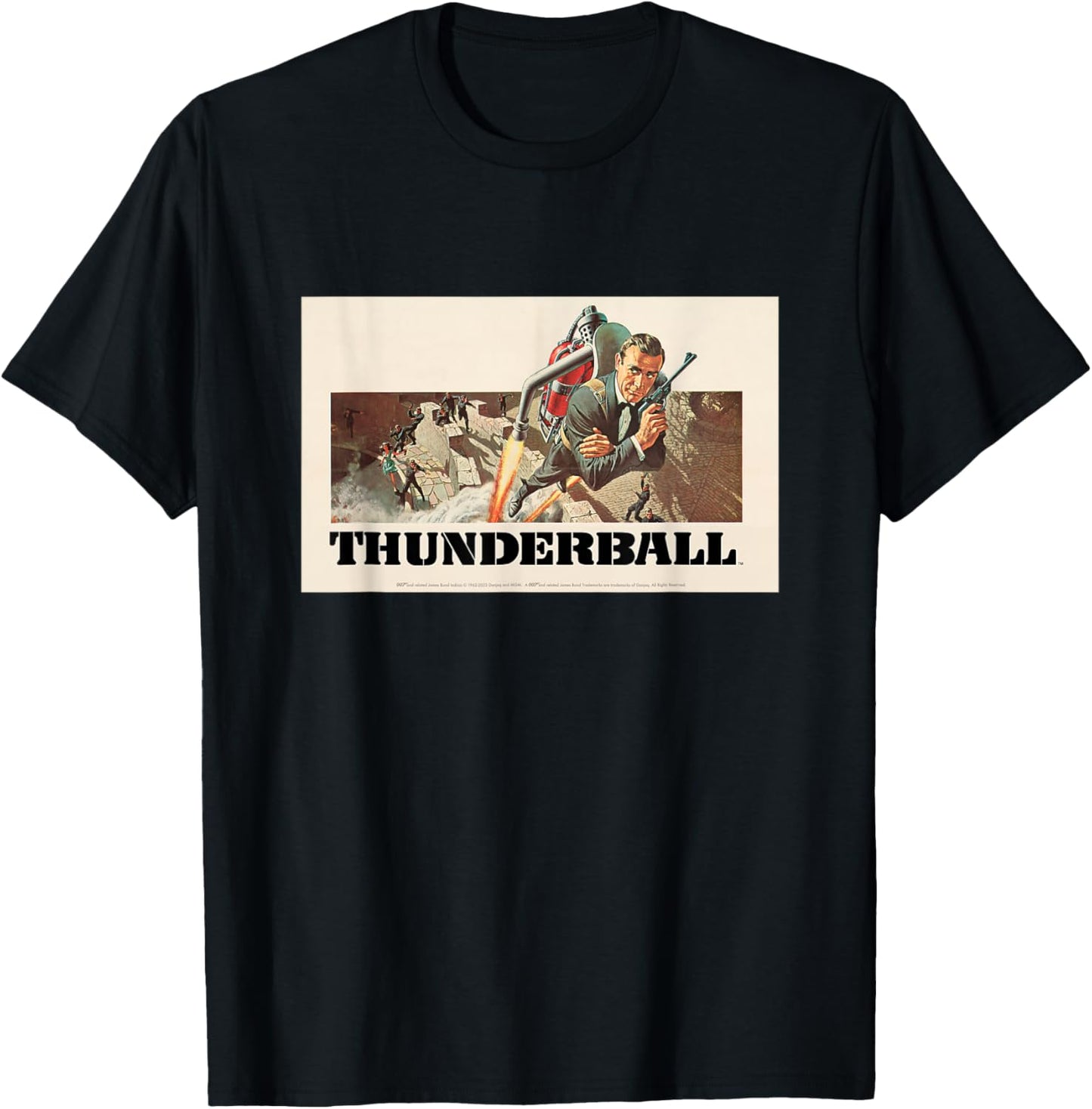 Official James Bond 007 Thunderball T-Shirt - T-Shirt | Black