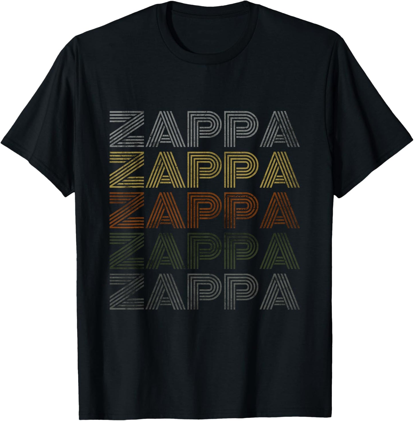 Love Heart Zappa Grunge Retro Vintage Style Black Zappa T-Shirt - T-Shirt | Black