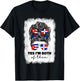 Half Dominican Republic And Cuban Cuba Flag Girl Women Mix T-Shirt - T-Shirt | Black