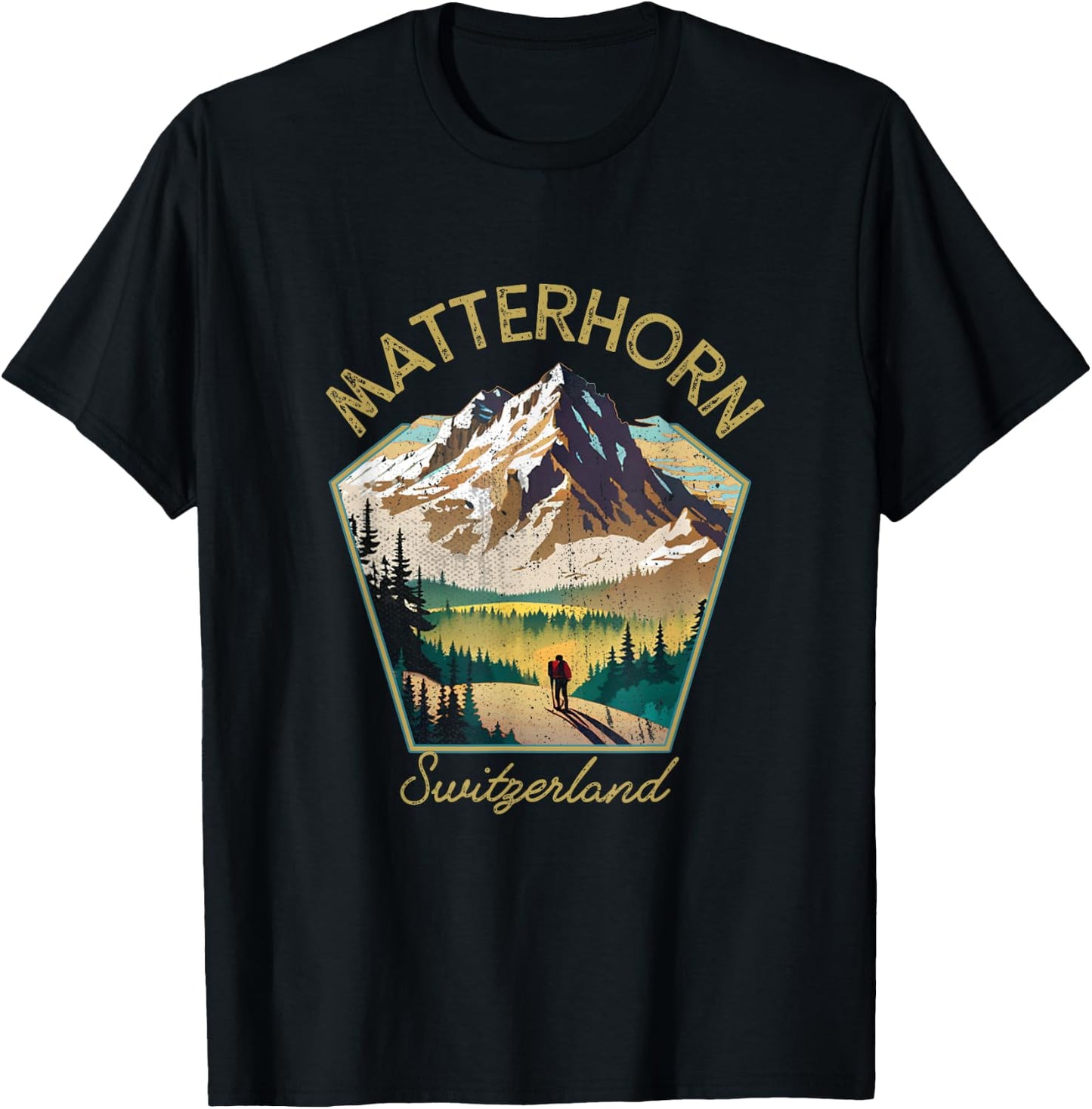 Matterhorn Retro Clothing - Matterhorn Souvenir T-Shirt - T-Shirt | Black