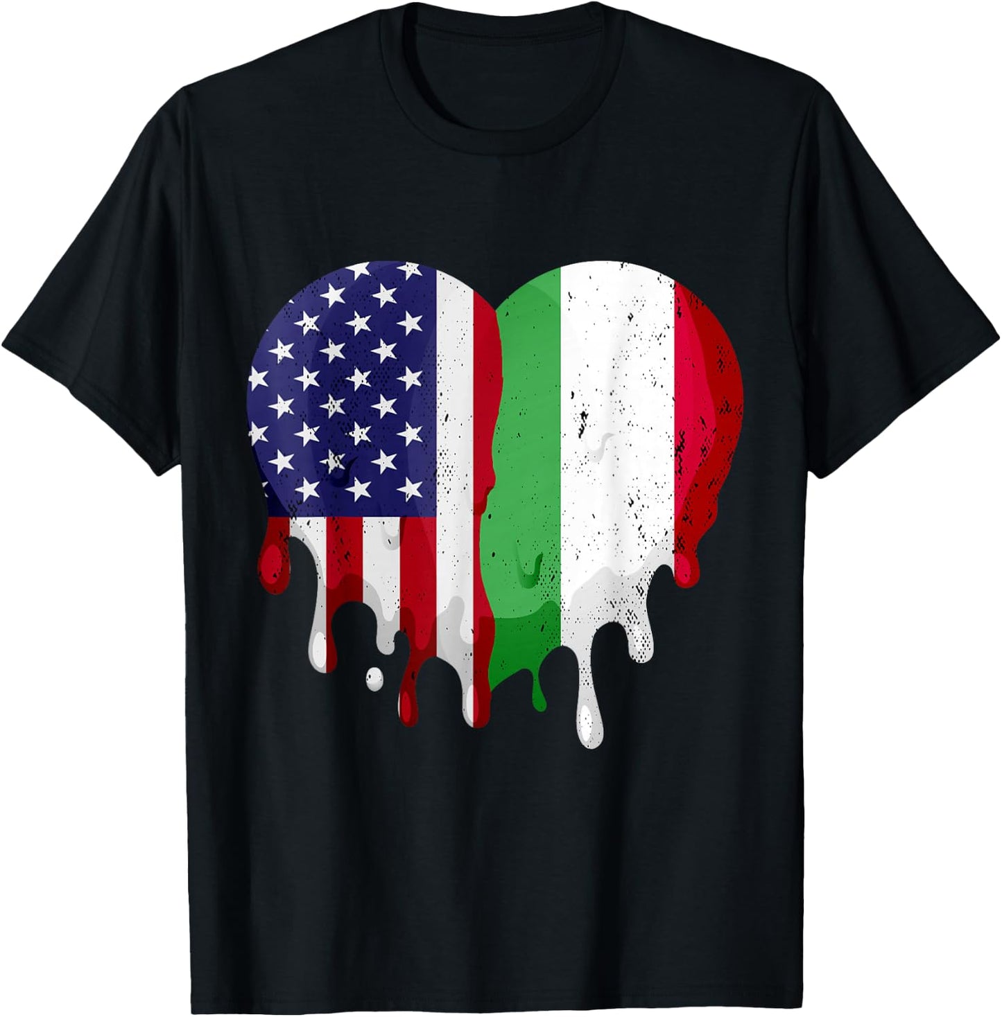 American Hungarian Heritage Month Hungary Flag Heart T-Shirt - T-Shirt | Black