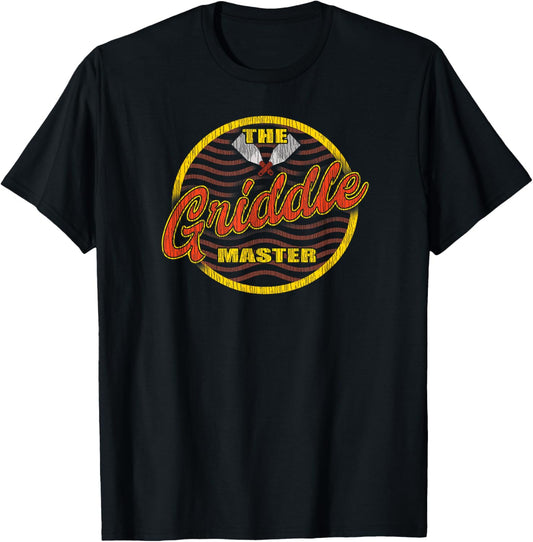 Griddle Master King of the Flat Top Fathers T-Shirt - T-Shirt | Black
