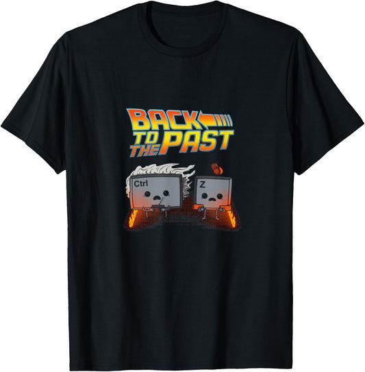 Back To The Past Undo Ctrl Z Geek Developers Funny Gift T-Shirt - T-Shirt | Black