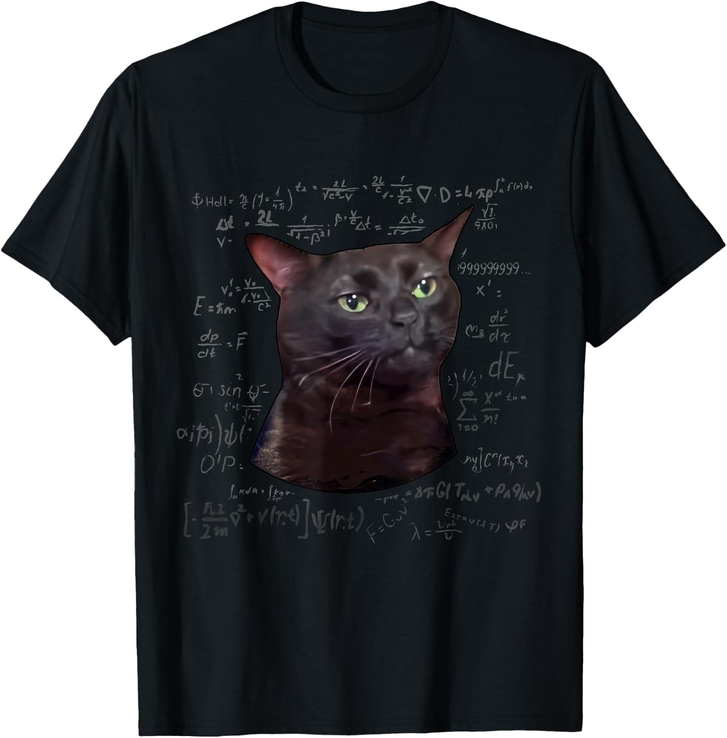 Funny Cat Zoning Out For Cat Day Or Halloween Men Women T-Shirt - T-Shirt | Black