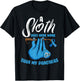 A Sloth Does More Work Than My Pancreas Diabetes Awareness T-Shirt - T-Shirt | Black
