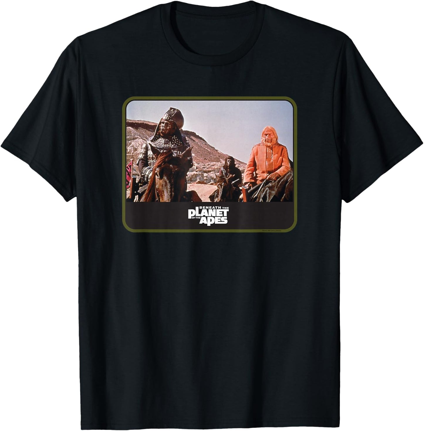 Beneath The Planet of The Apes 1970 General Ursus & Dr Zaius T-Shirt - T-Shirt | Black