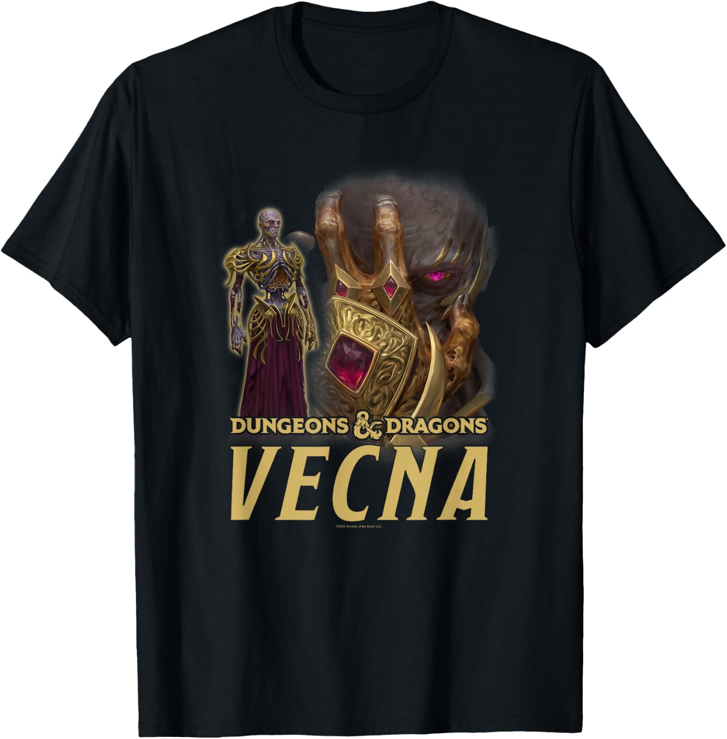 Dungeons & Dragons Vecna Standing Duel Portrait T-Shirt - T-Shirt | Black
