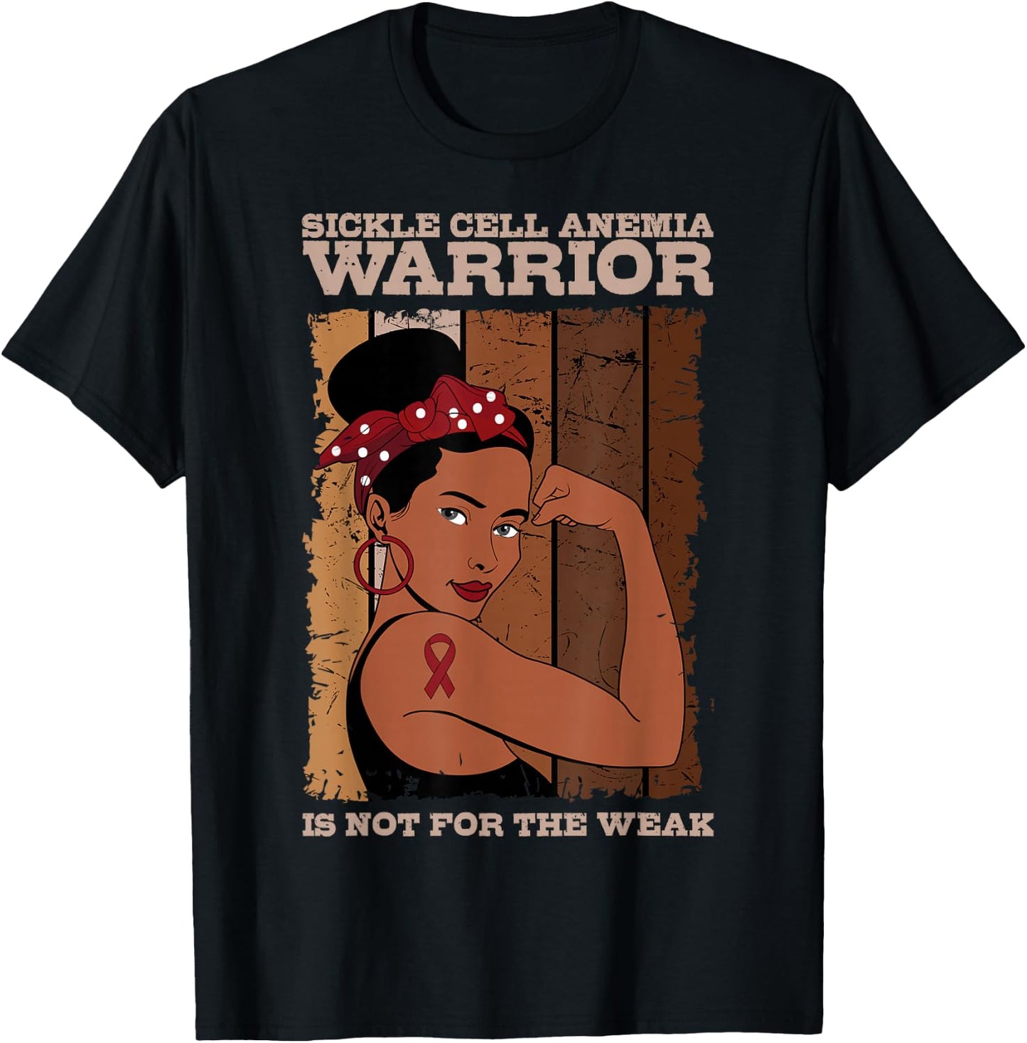 Sickle Cell Disease Warrior Awareness Blood SCD T-Shirt - T-Shirt | Black
