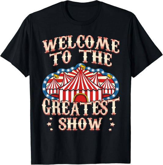 Circus Party Gift Clown Lion Fire Ring Acrobat Funny T-Shirt - T-Shirt | Black
