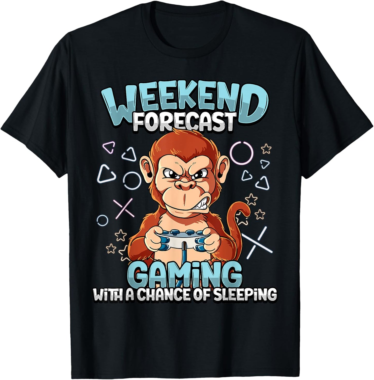 Weekend Forecast Gaming T-Shirt - T-Shirt | Black