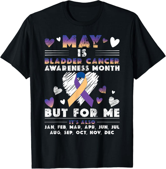 May Is Bladder Cancer Awareness Month Warrior Survivor Women T-Shirt - T-Shirt | Black