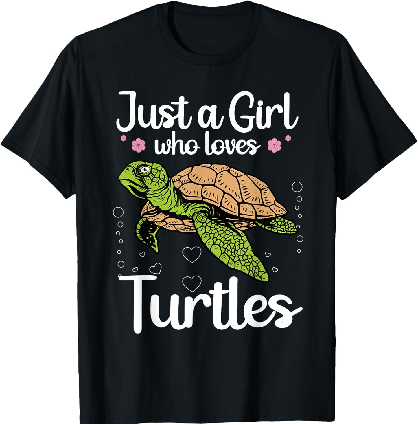 Funny Sea Turtle Girls Turtle Lover Ocean Turtles T-Shirt - T-Shirt | Black