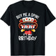 Slot Machine 777 Lucky Birthday Gambling Casino T-Shirt - T-Shirt | Black