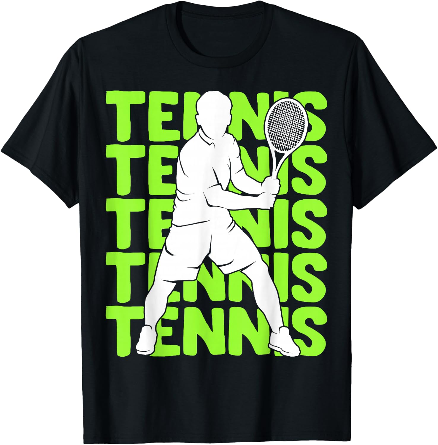 Tennis Youth Men Boys Kids T-Shirt - T-Shirt | Black