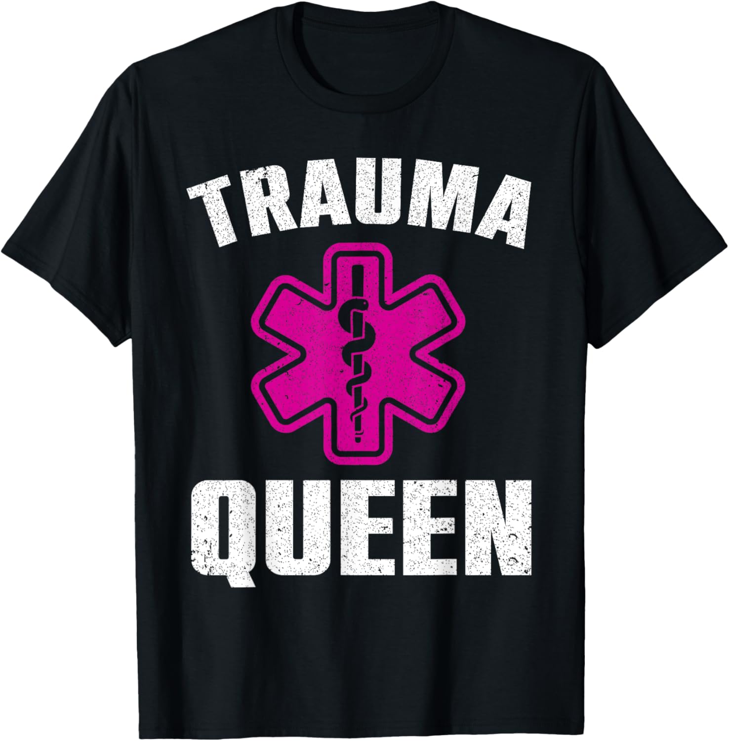 Funny Trauma Queen Art For Paramedic Women EMT Lover Girls T-Shirt - T-Shirt | Black