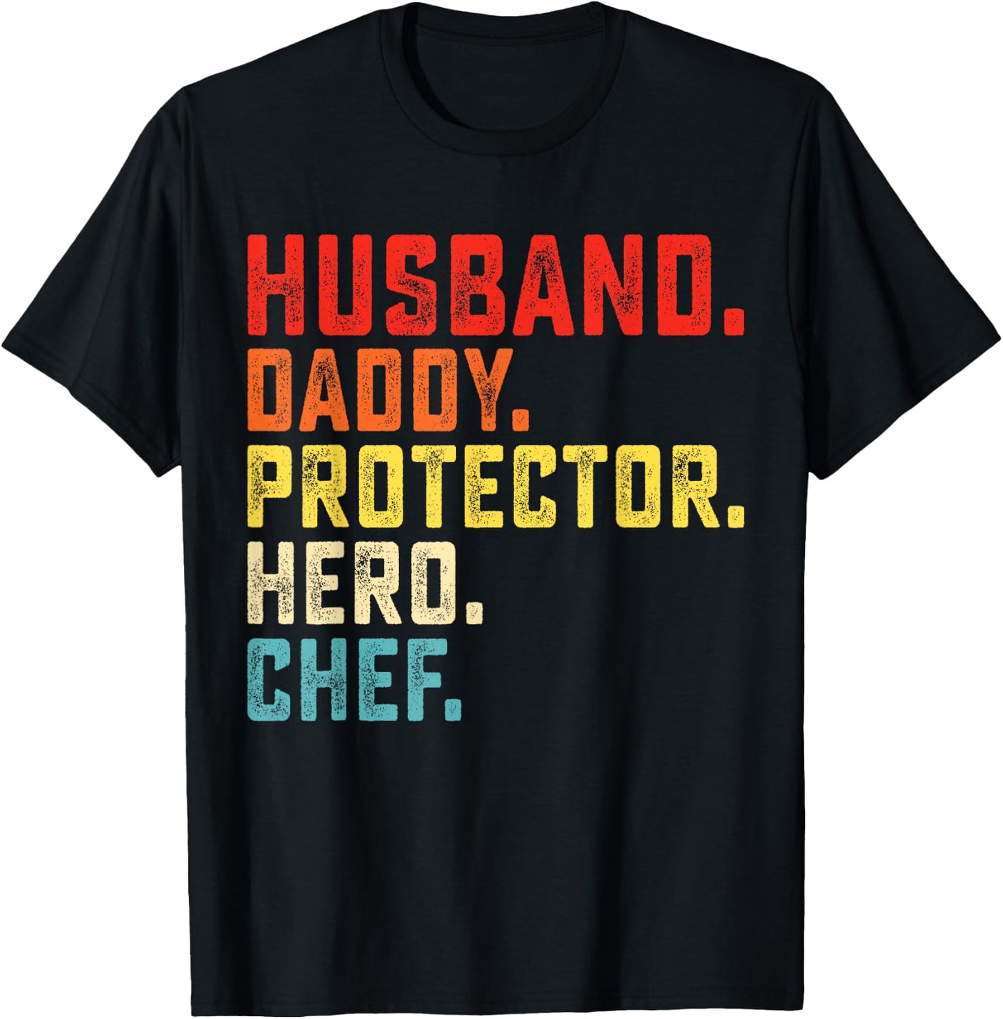 husband daddy protector hero chef fathers Day Cook Cooking T-Shirt - T-Shirt | Black