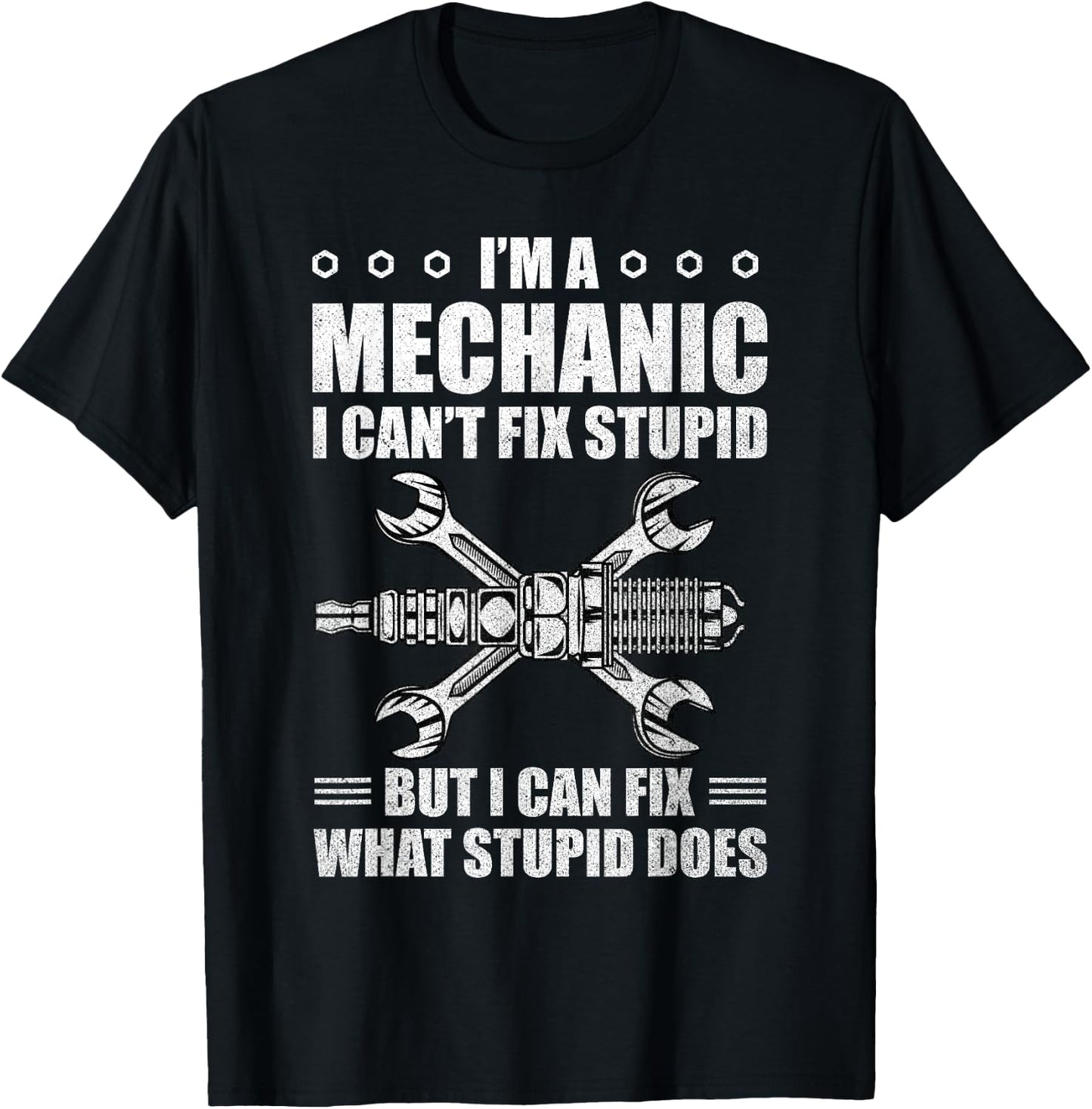 Car Mechanic Design Maintenance Man Gifts Auto Mechanic Fun T-Shirt - T-Shirt | Black