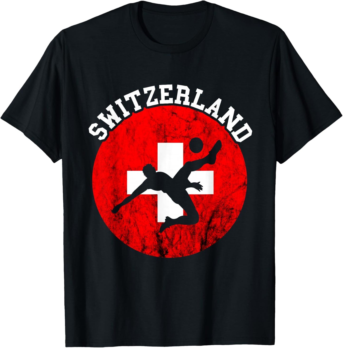 Switzerland Swiss Soccer Team Swiss Pride Schweiz Swiss Flag T-Shirt - T-Shirt | Black