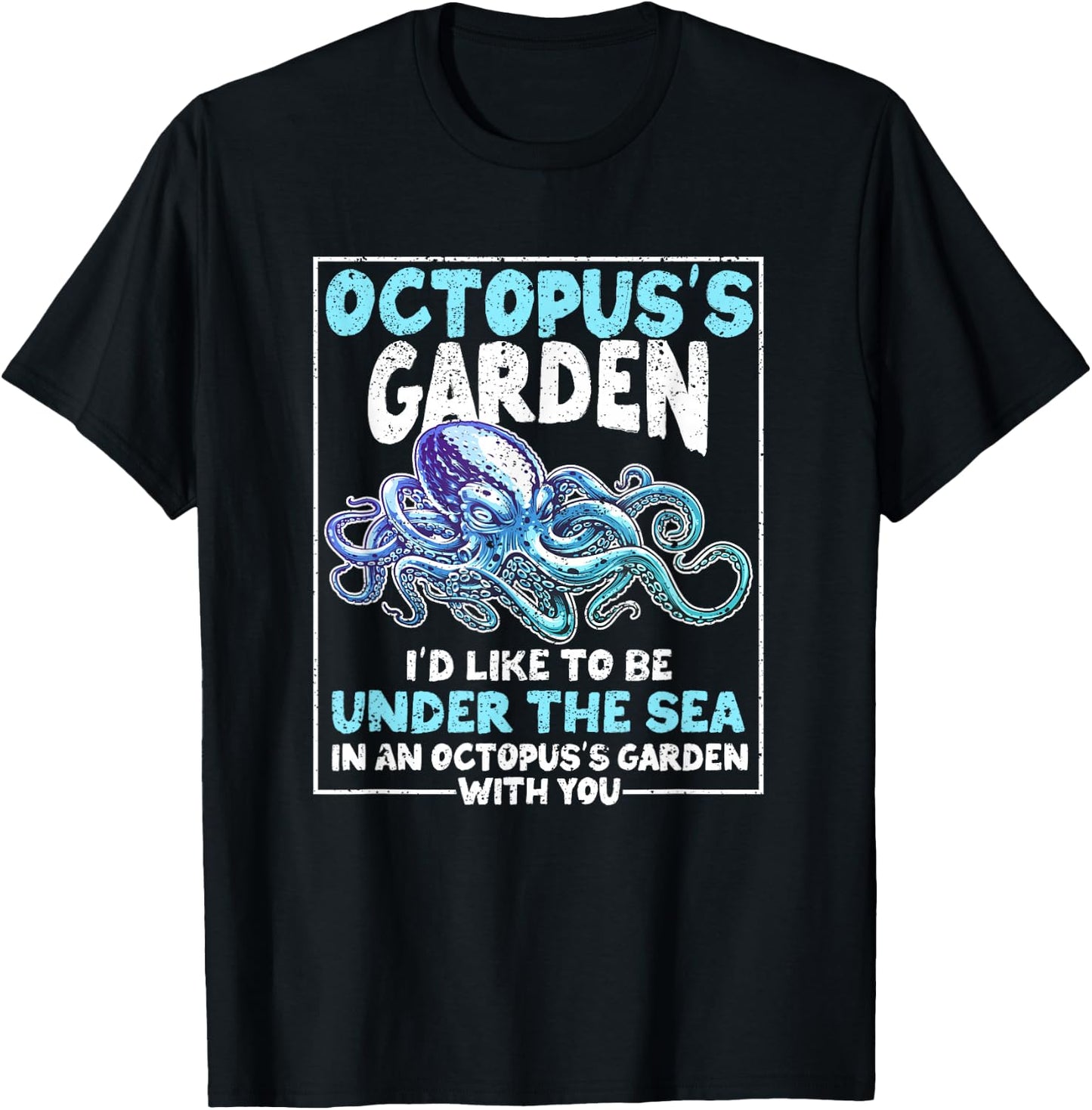 Octopus's Garden Funny Gardening Kraken Octo Lover Octopus T-Shirt - T-Shirt | Black