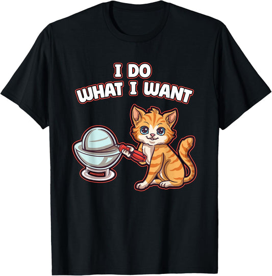 Nerrrdy Cat Demon Core Nuclear Men Women Kids Funny Science T-Shirt - T-Shirt | Black