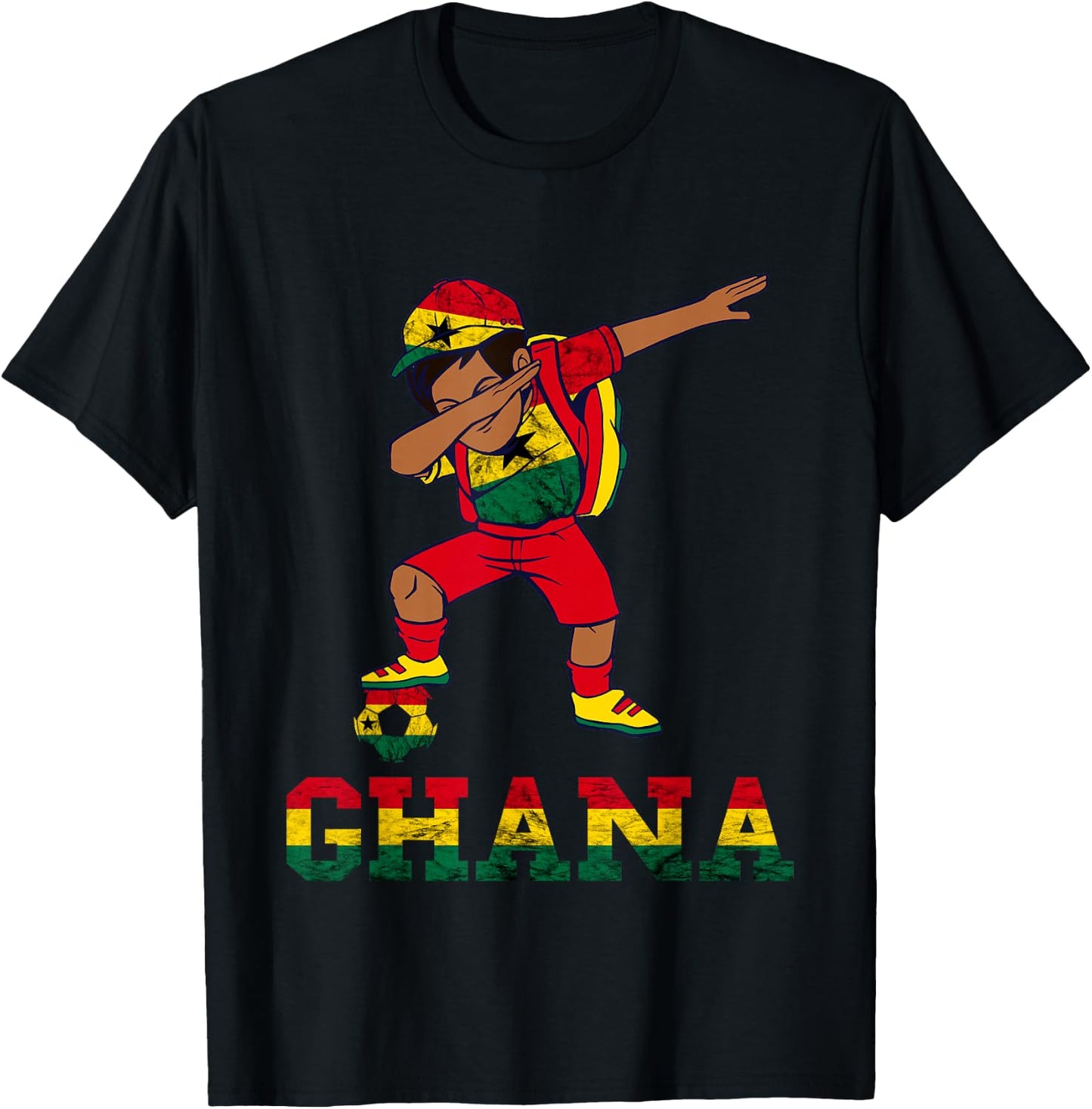 Ghana Football Team Ghana Flag Ghanese Pride Ghana Boy T-Shirt - T-Shirt | Black