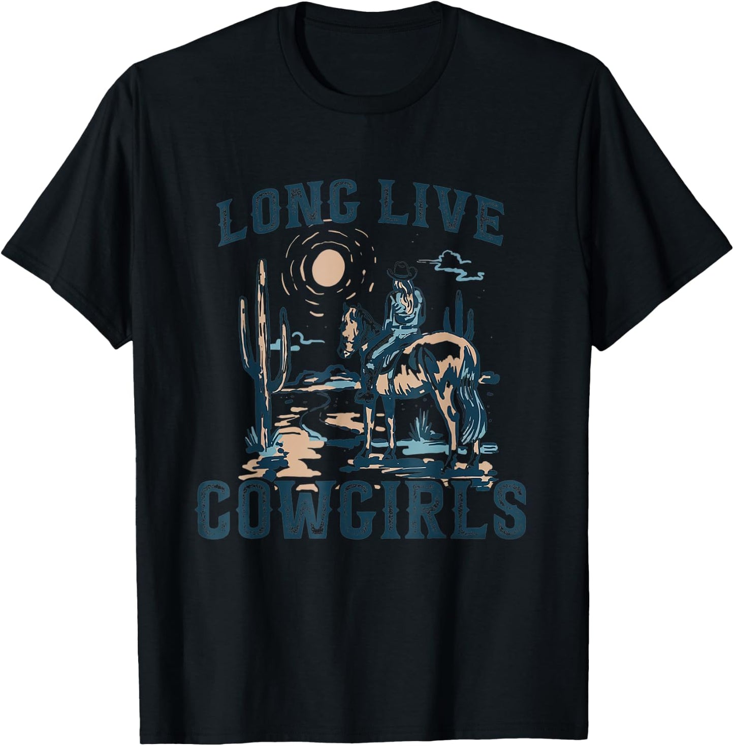 Long Live Howdy Rodeo Western Country Southern Cowgirls Men T-Shirt - T-Shirt | Black
