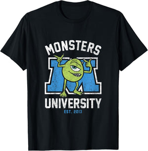 Kids Disney Pixar Monsters University Mike Wazowski Distressed T-Shirt - T-Shirt | Black