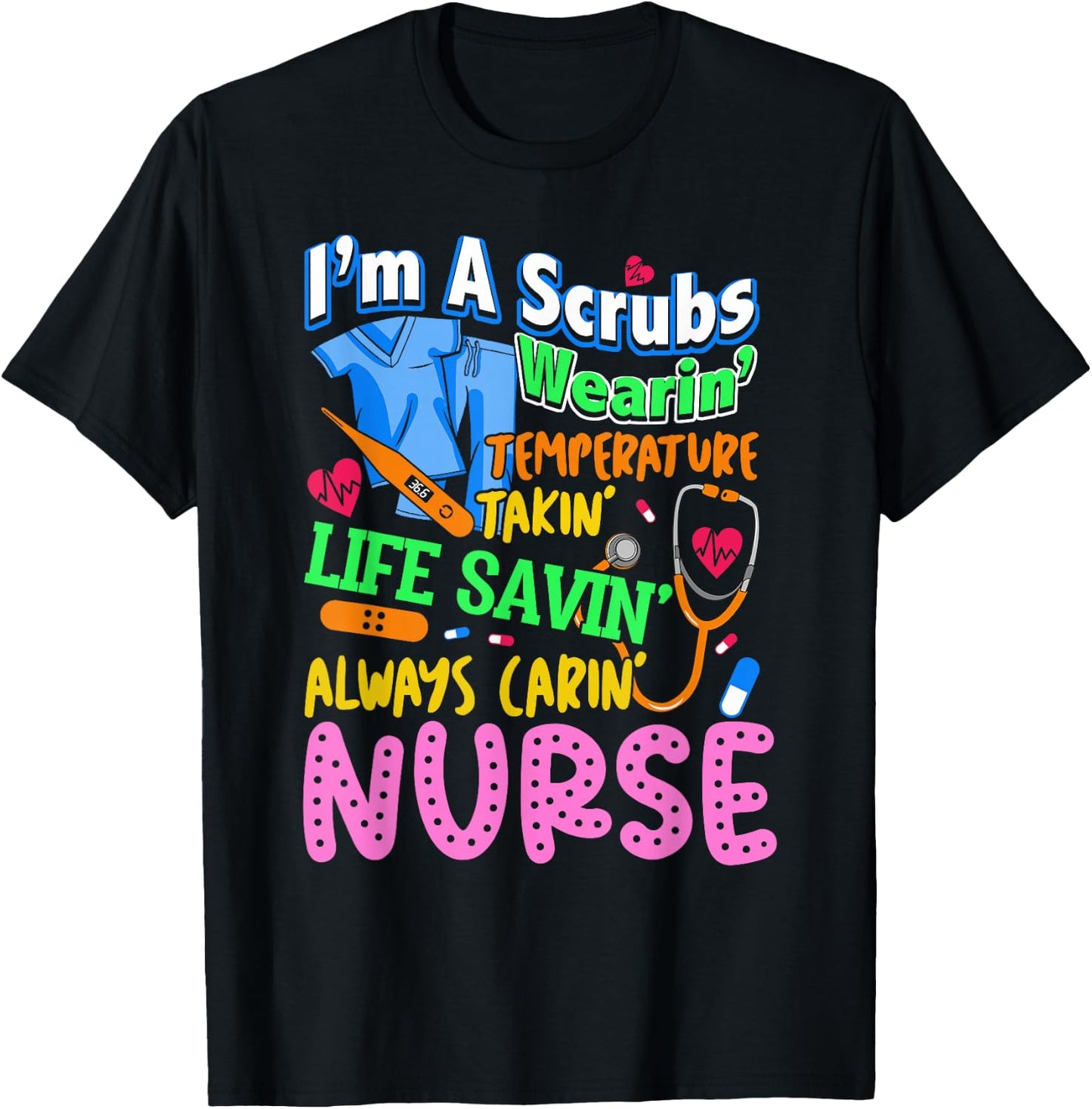 Nurse Job Definition Love Nursing Nursing School Nurse Job T-Shirt - T-Shirt | Black