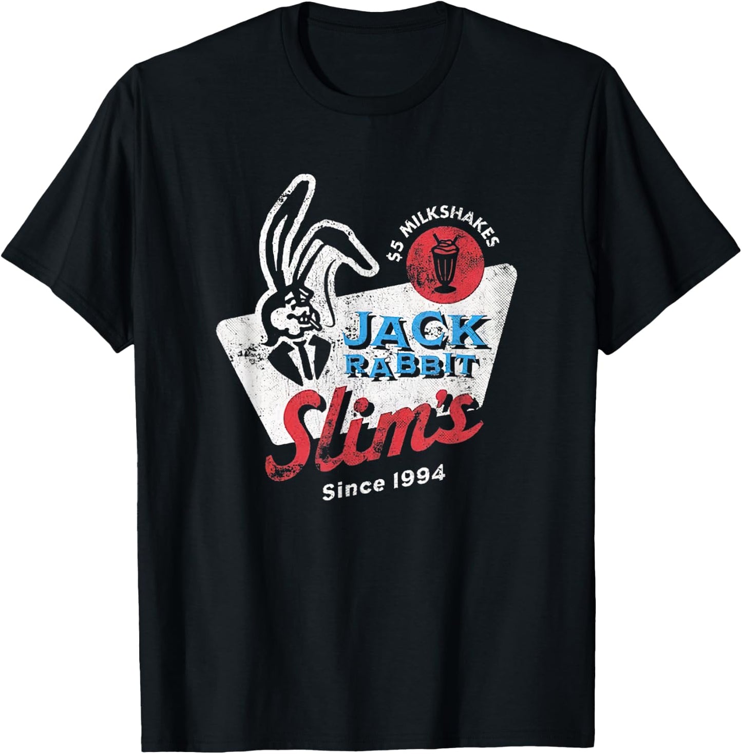 Rabbit Jack Slim's Pulp Milkshake Restaurant Retro Vintage T-Shirt - T-Shirt | Black