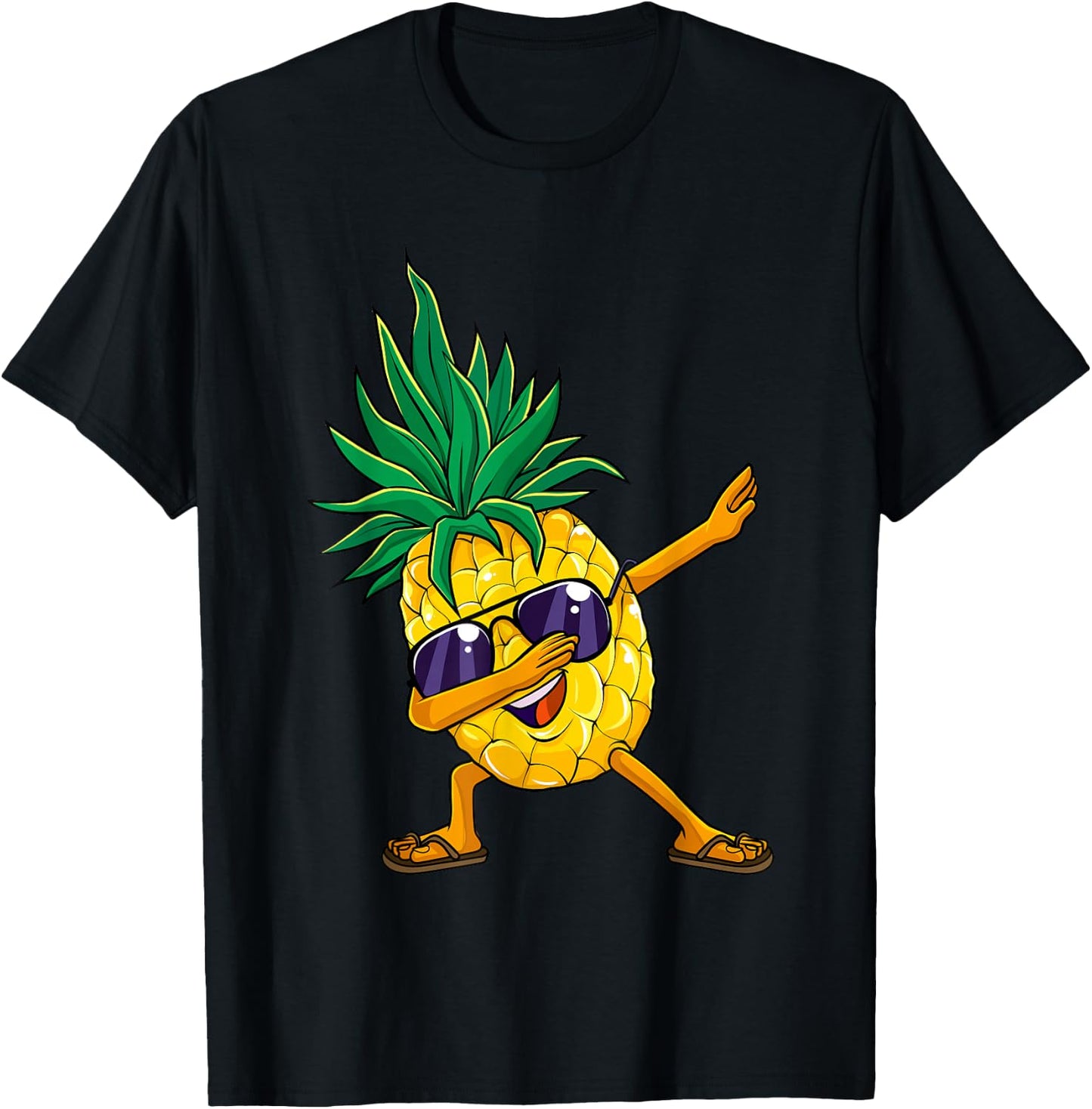 Dabbing Pineapple Hawaii Dab Dance Hawaiian Kids T-Shirt - T-Shirt | Black