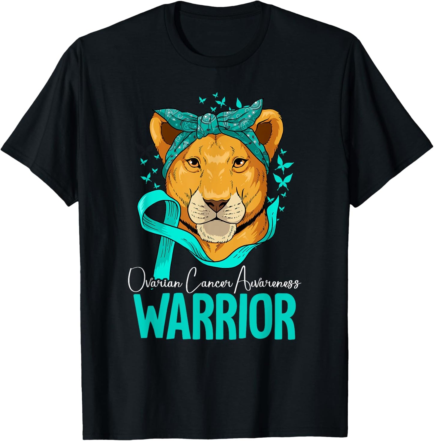 Ovarian Cancer Awareness by Ovarian Cancer Awareness Gift - -Adults, Black, Small, Short Sleeve, Classic Fit T-Shirt - T-Shirt | Black
