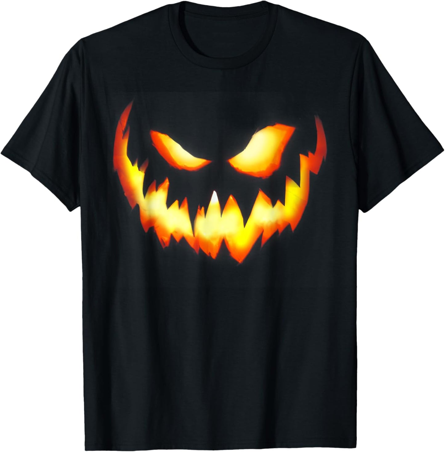 Jack O Lantern Pumpkin Face Scary Halloween Costume T-Shirt - T-Shirt | Black