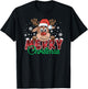 Merry Christmas Reindeer Xmas Family Men Women T-Shirt - T-Shirt | Black