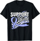 Esophageal Cancer Support Squad USA Flag Awareness Ribbon Women Men T-Shirt - T-Shirt | Black