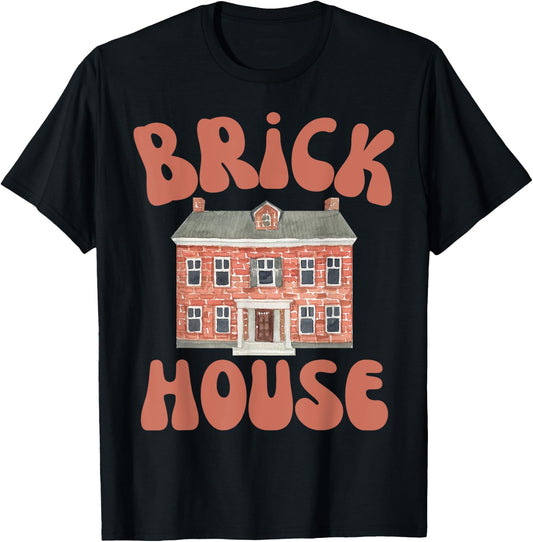 Brick House Retro 70's Vintage Style Costume Themed Funny T-Shirt - T-Shirt | Black