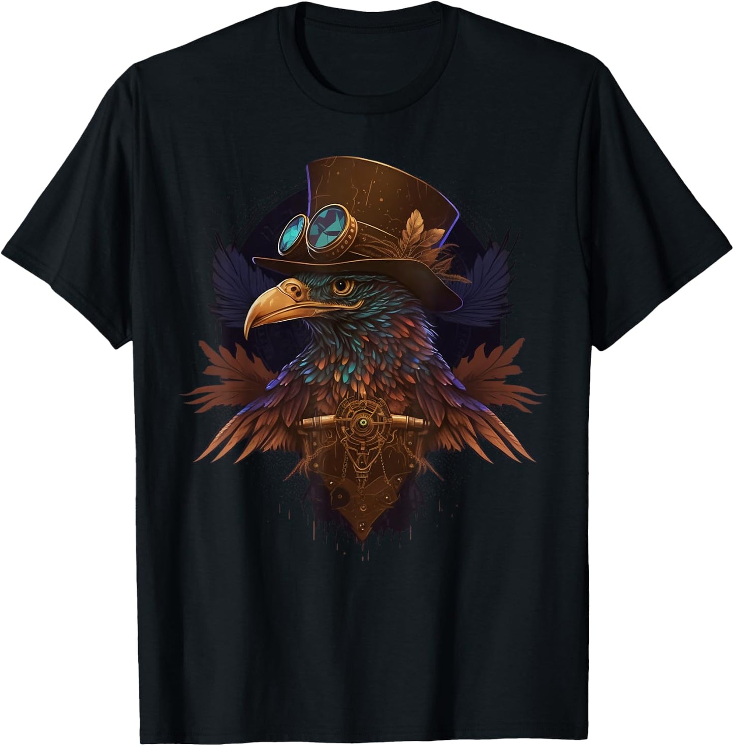 Steampunk Eagle T-Shirt - T-Shirt | Black