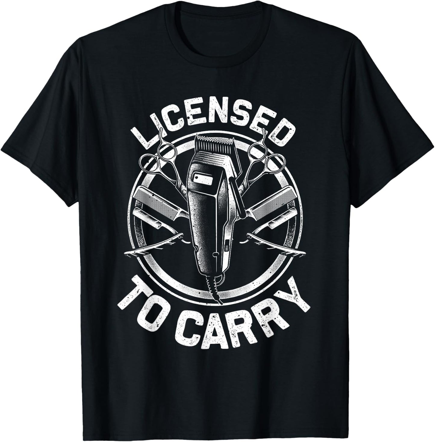 Funny Barber Designs Dad Hairstyling Stylist Tools T-Shirt - T-Shirt | Black