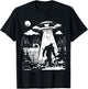 Vintage Alien with Bigfoot & Loch Ness Monster Cryptozoology T-Shirt - T-Shirt | Black