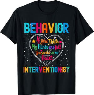 Behavior Interventionist Appreciation Week Back to School T-Shirt - T-Shirt | Black