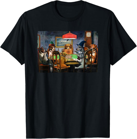 Funny RPG Shirt | Dogs Playing Tabletop RPG | RPG T-Shirt - T-Shirt | Black