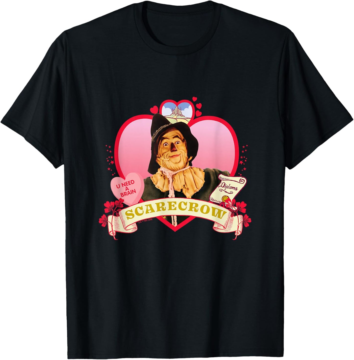The Wizard of Oz - Heart Scarecrow T-Shirt - T-Shirt | Black
