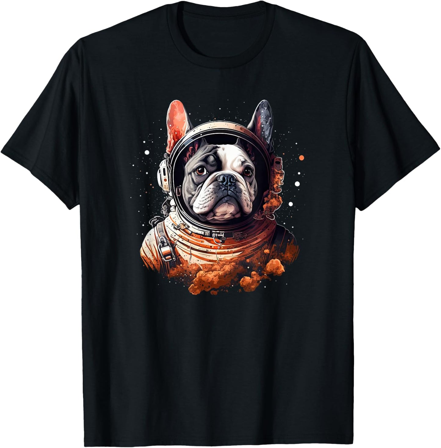Funny French Bulldog Frenchie Astronaut in the Space Men Women Girls Kids T-Shirt - T-Shirt | Black