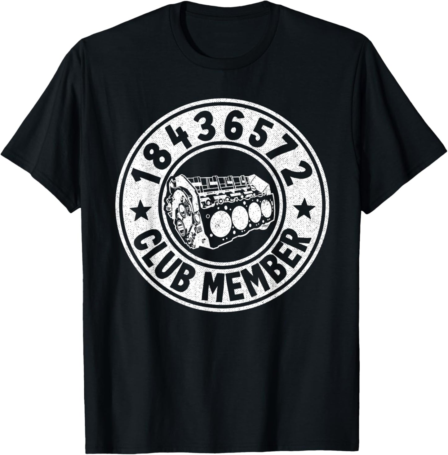18436572 Club Member Firing Order Big Block Car Guy Garage T-Shirt - T-Shirt | Black