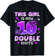 Its My 10th Birthday Butterfly This Girl Is Now 10 Years Old T-Shirt - T-Shirt | Black