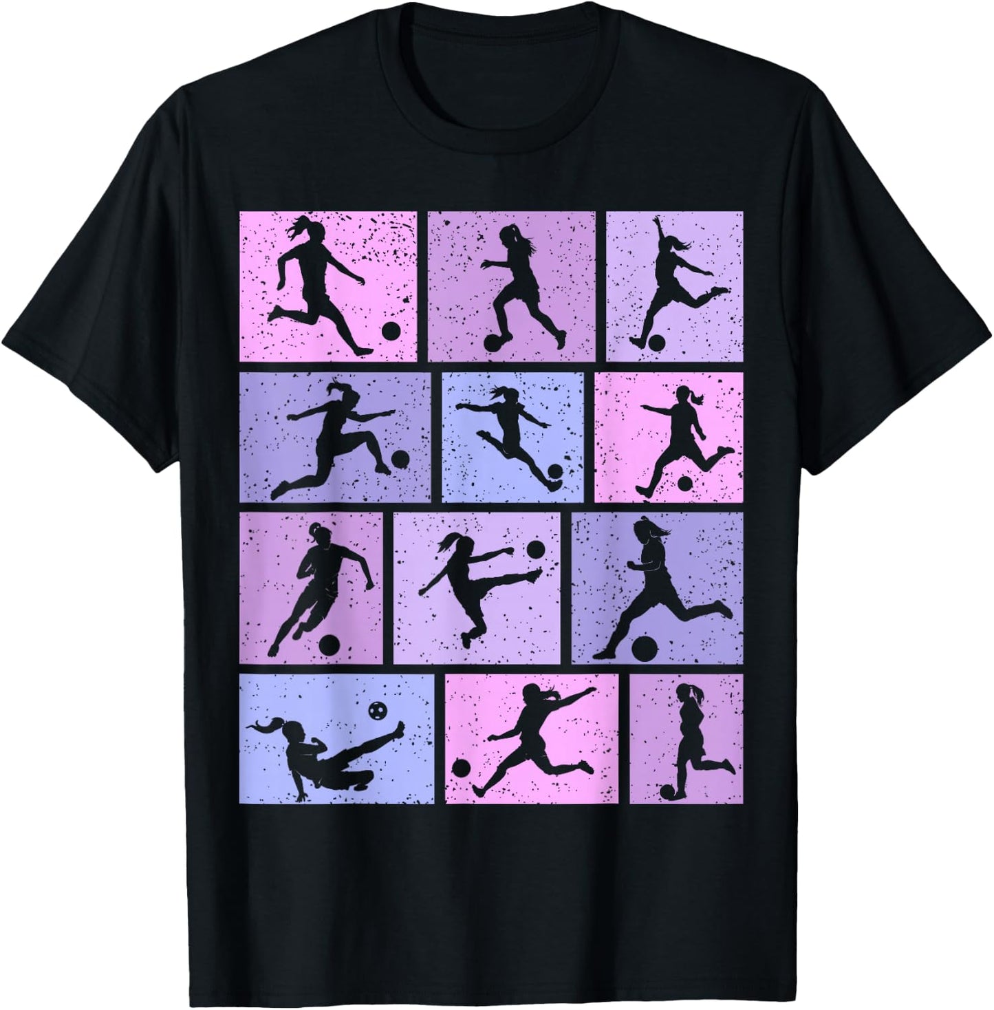 Soccer Girls Youth Women T-Shirt - T-Shirt | Black