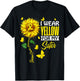 I Wear Yellow For Sister Sarcoma Cancer Awareness Support T-Shirt - T-Shirt | Black