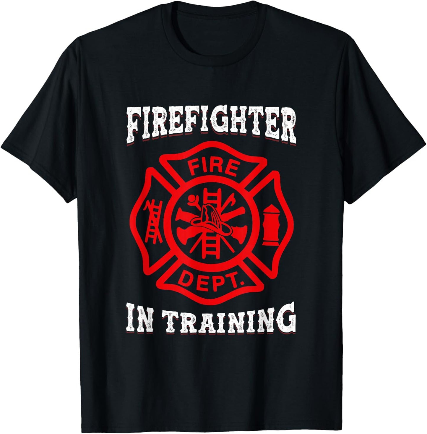 Firefighter in Training Fireman Toddler Fire Fighter T-Shirt - T-Shirt | Black