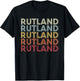 Rutland Vermont Rutland VT Retro Vintage Text T-Shirt - T-Shirt | Black