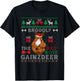 Brodolf The Red Nose Gainzdeer Reindeer Ugly Xmas Sweater T-Shirt - T-Shirt | Black